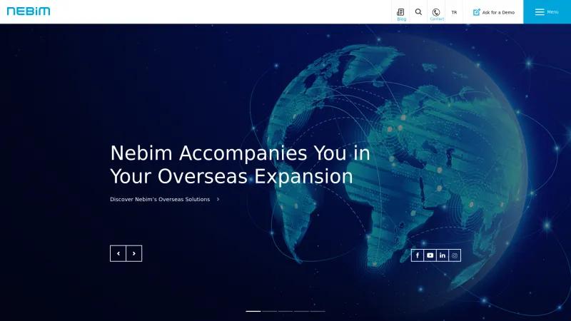 Homepage of Nebim V3