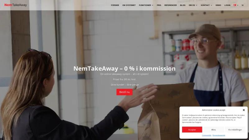 Homepage of NemTakeAway