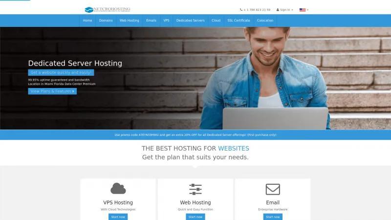 Homepage of NetcroHosting