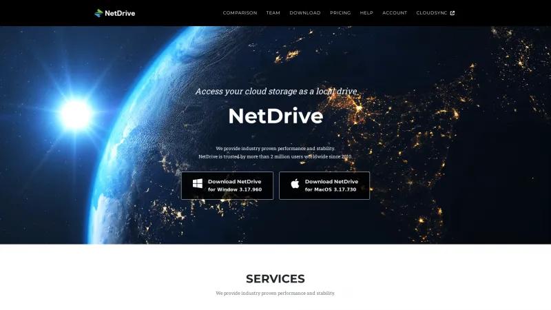 Homepage of NetDrive