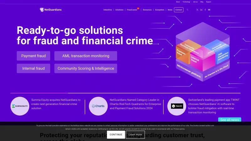 Homepage of NetGuardians