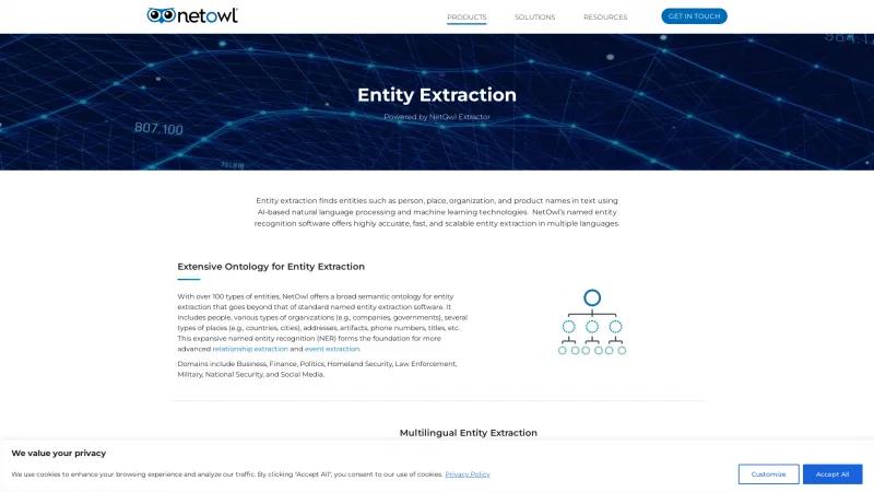 Homepage of NetOwl Extractor