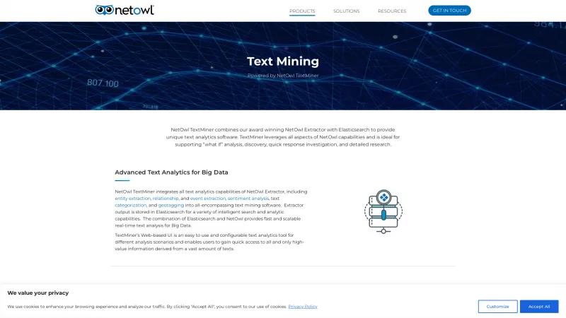 Homepage of NetOwl TextMiner