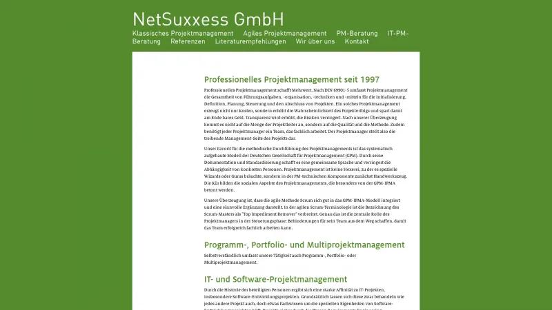 Homepage of NetSuxxess Contracts