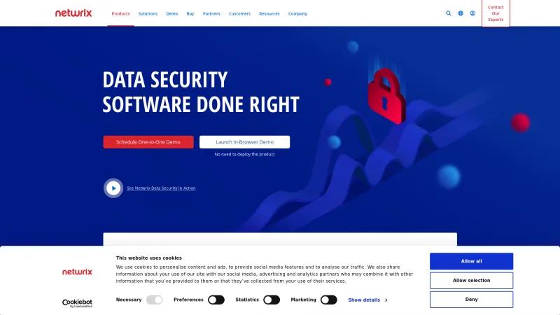 Homepage of Netwrix Data Security Platform