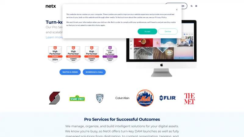 Homepage of NetX