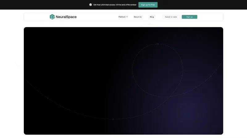 Homepage of NeuralSpace