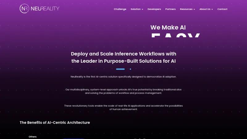 Homepage of NeuReality