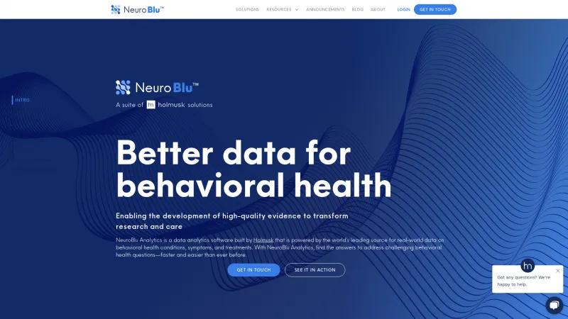 Homepage of NeuroBlu