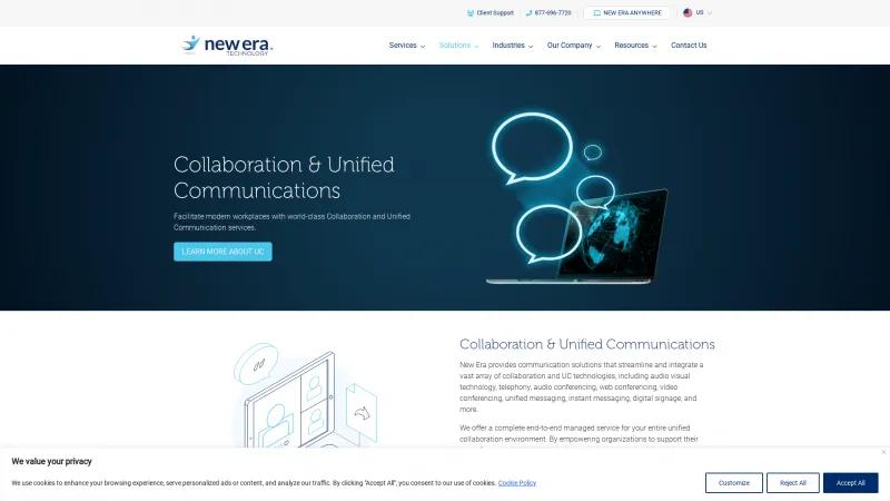 Homepage of New Era