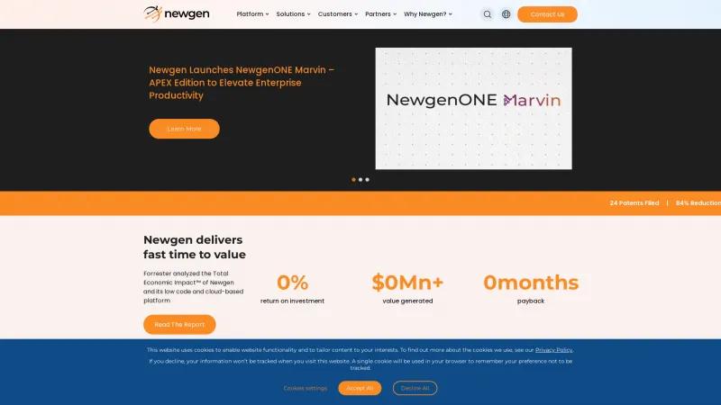 Homepage of Newgen Appeals and Grievances