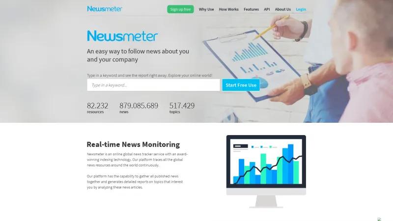 Homepage of Newsmeter