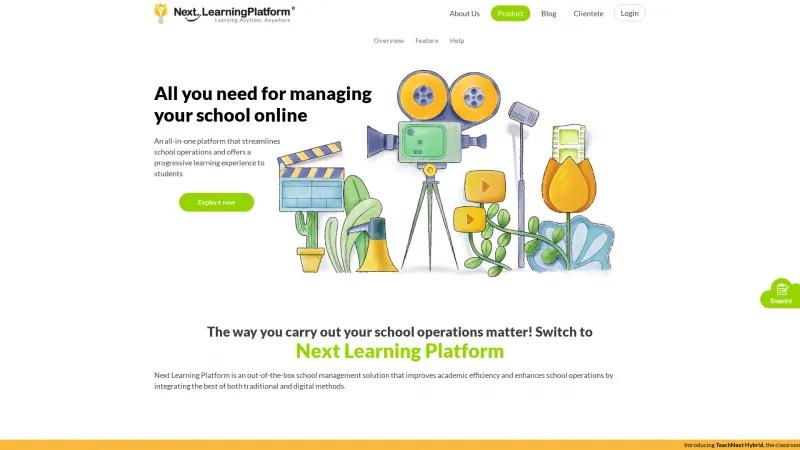 Homepage of Next Learning Platform