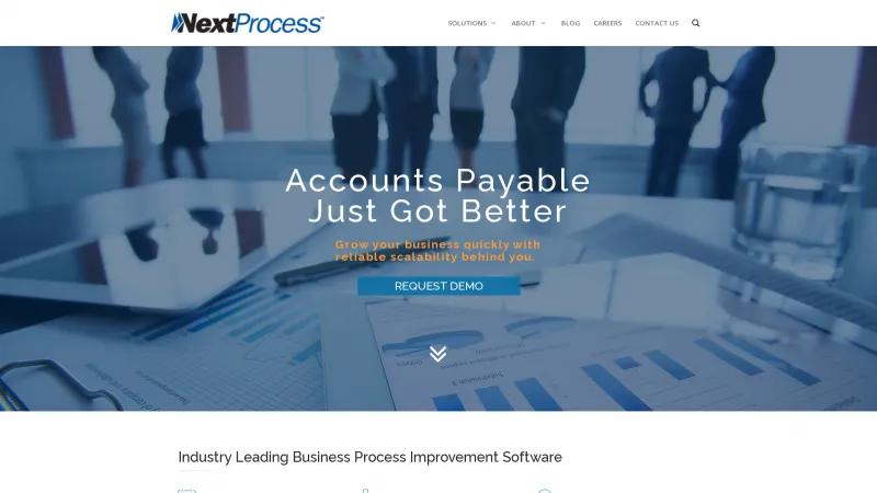 Homepage of NextProcess