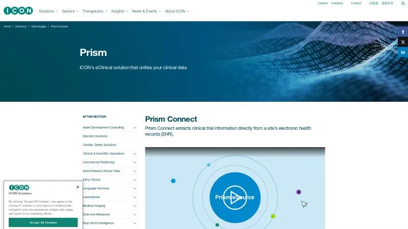 Homepage of PRA Prism