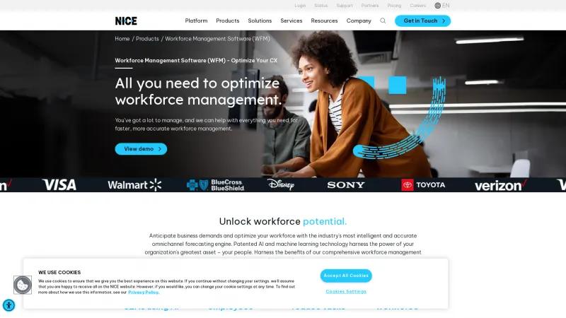 Homepage of NICE Workforce Management