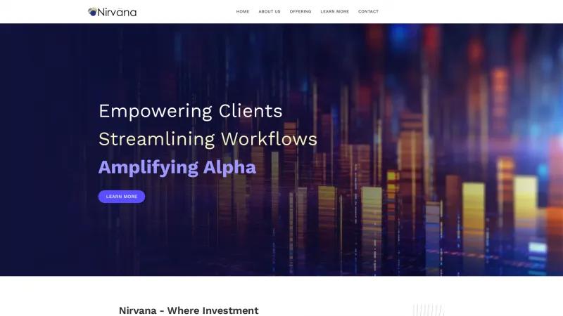 Homepage of Nirvana Solutions