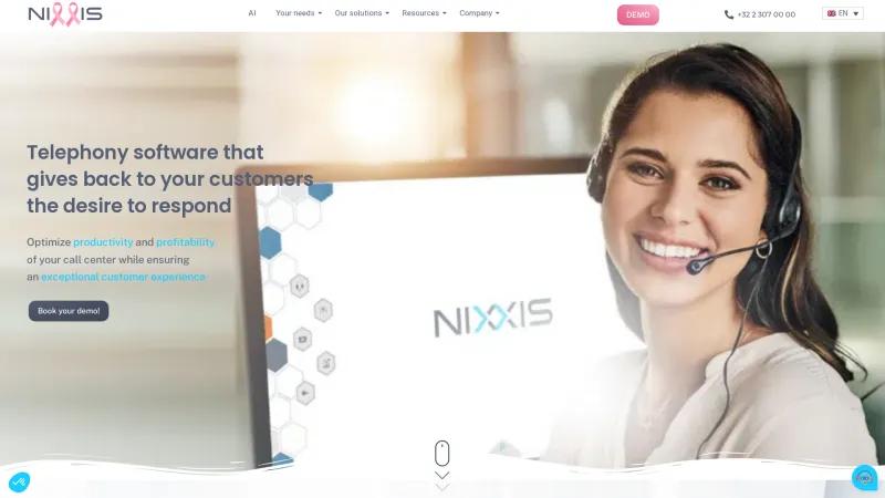 Homepage of Nixxis Contact Suite