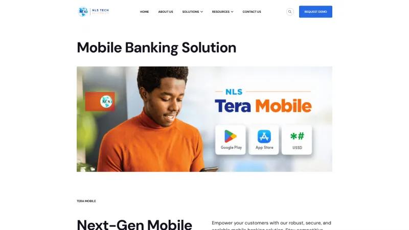 Homepage of NLS Banking Solutions