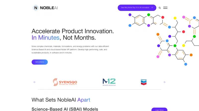 Homepage of NobleAI