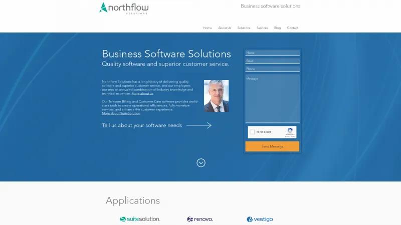 Homepage of Northflow Solutions