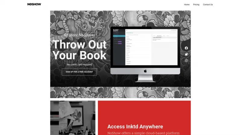 Homepage of Inktd by NoShow