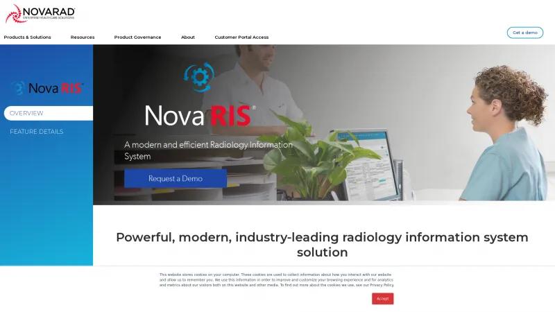 Homepage of Nova RIS