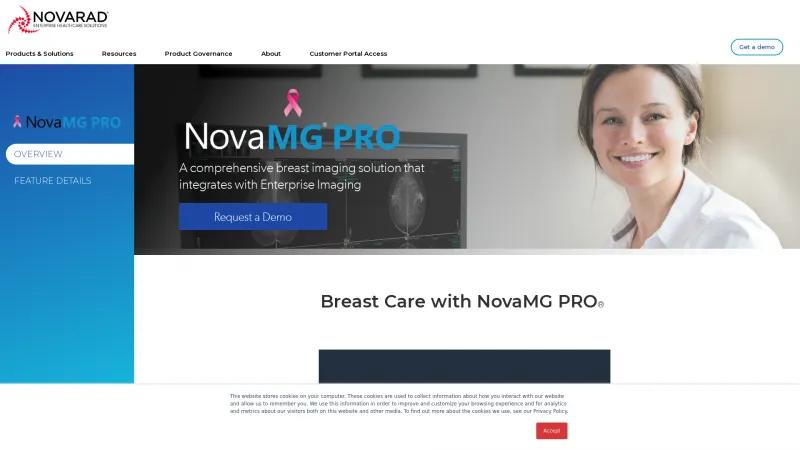 Homepage of NovaMG PRO