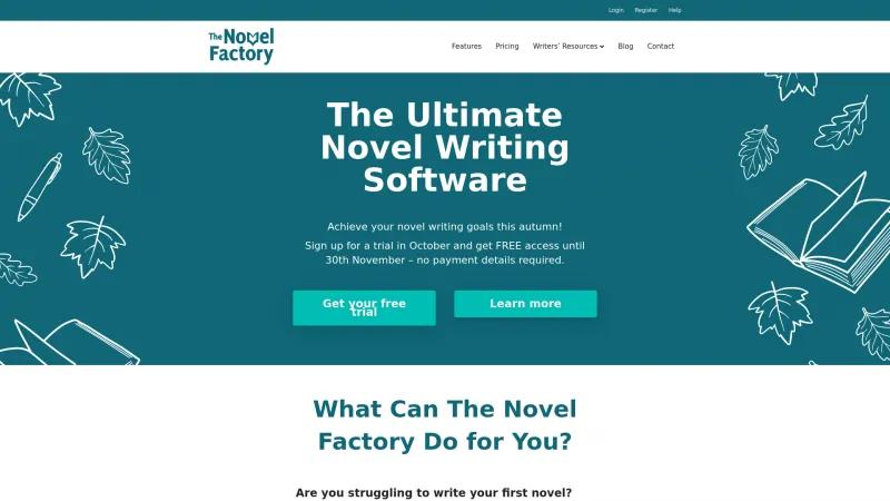 Homepage of Novel Factory