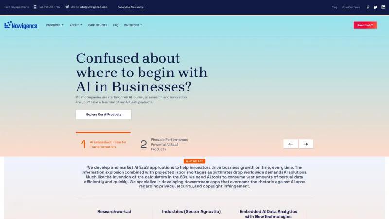 Homepage of Nowigence Pluaris