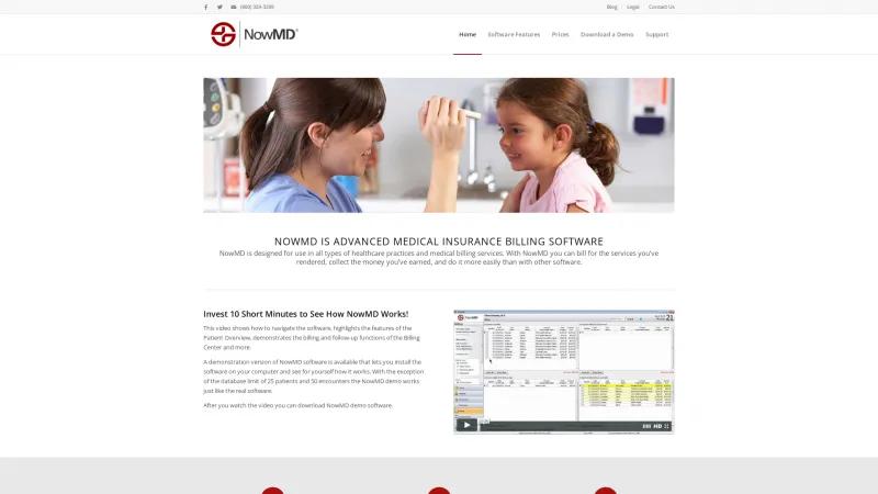 Homepage of NowMD