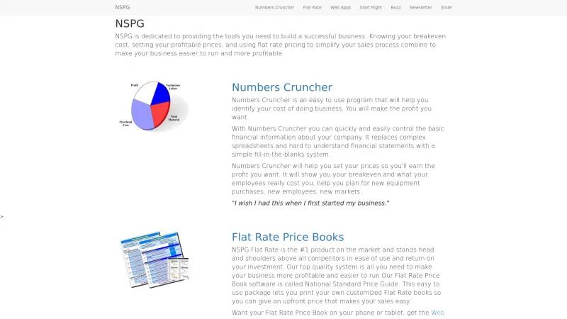 Homepage of PriceGuide