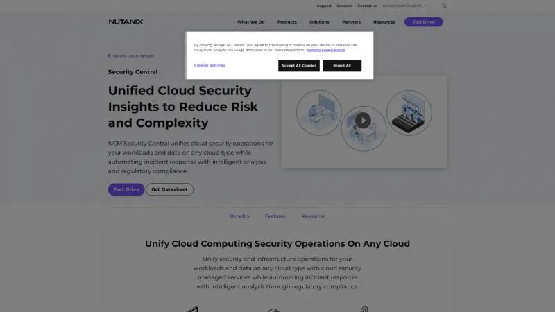 Homepage of Nutanix Security Central