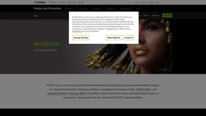 Homepage of NVIDIA Iray