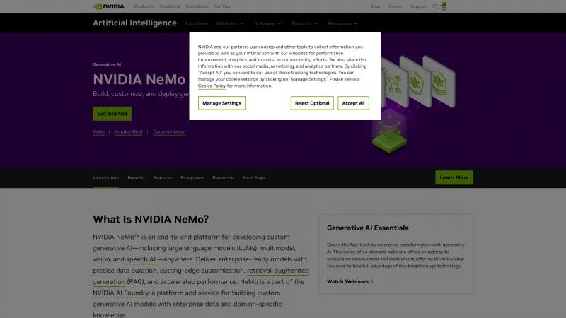 Homepage of NVIDIA NeMo