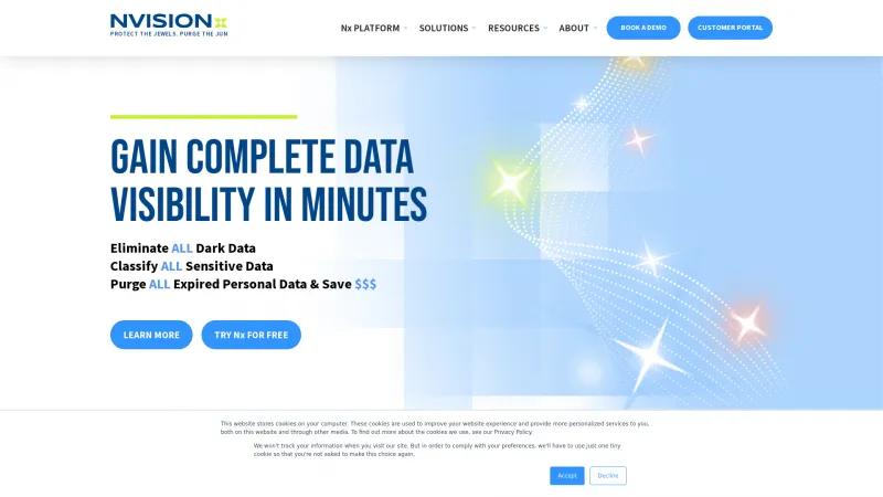 Homepage of NVISIONx