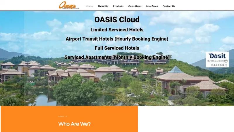 Homepage of Oasis PMS