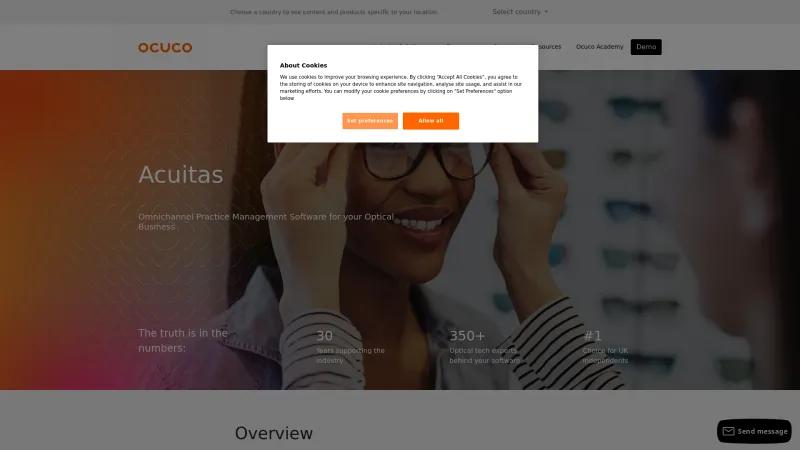 Homepage of Acuitas