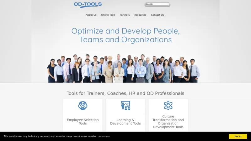 Homepage of OD-Map Organizational Effectiveness Survey