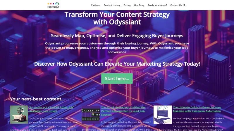 Homepage of Odyssiant