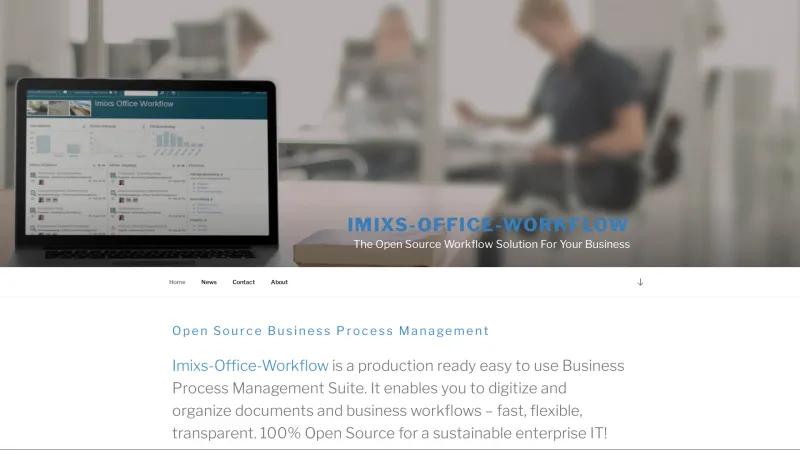 Homepage of Imixs-Office-Workflow