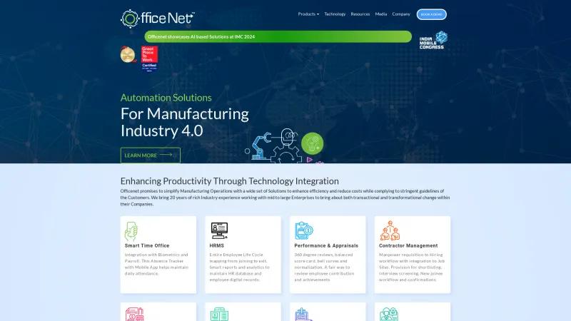 Homepage of Officenet