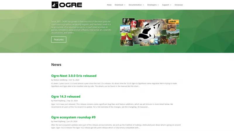 Homepage of OGRE