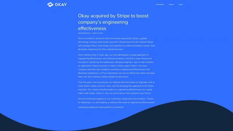 Homepage of Okay