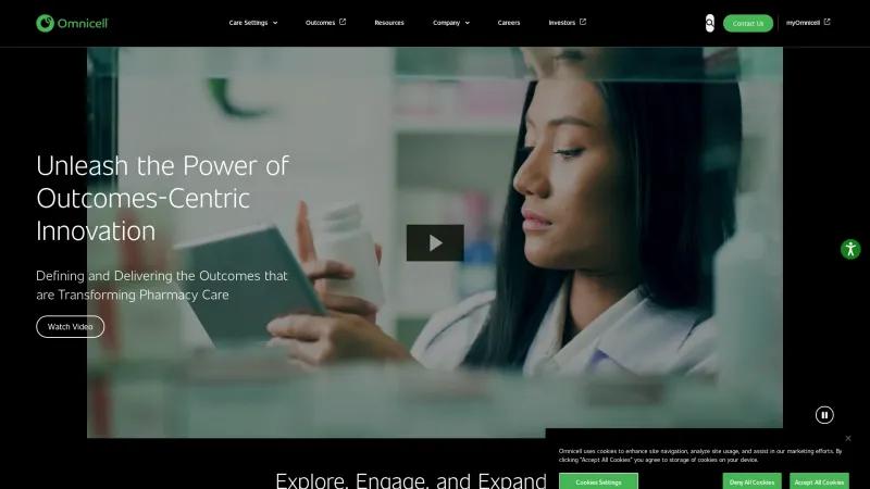 Homepage of Omnicell