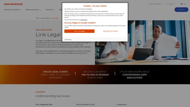 Homepage of Link Legal