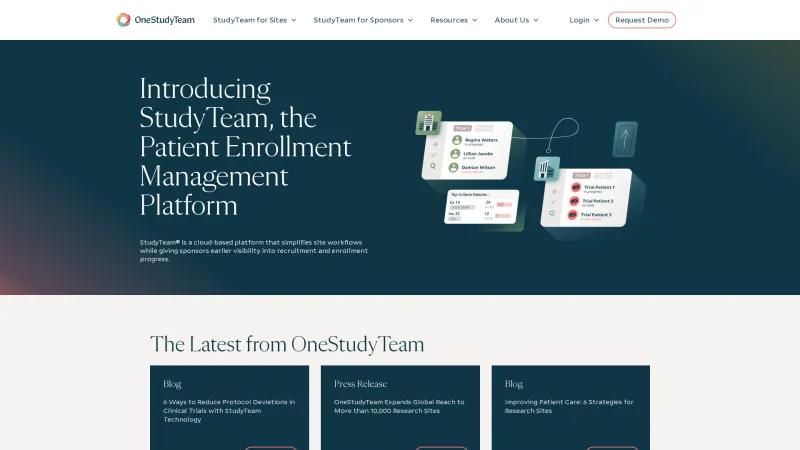 Homepage of OneStudyTeam