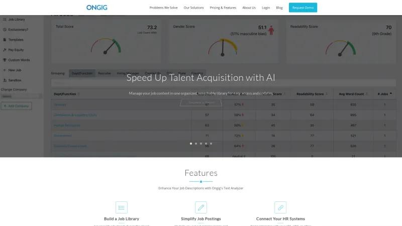 Homepage of Ongig