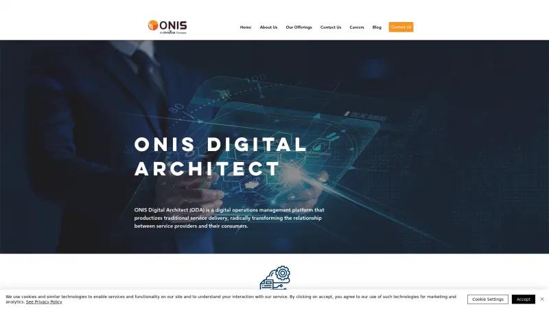 Homepage of Onis Digital Architect