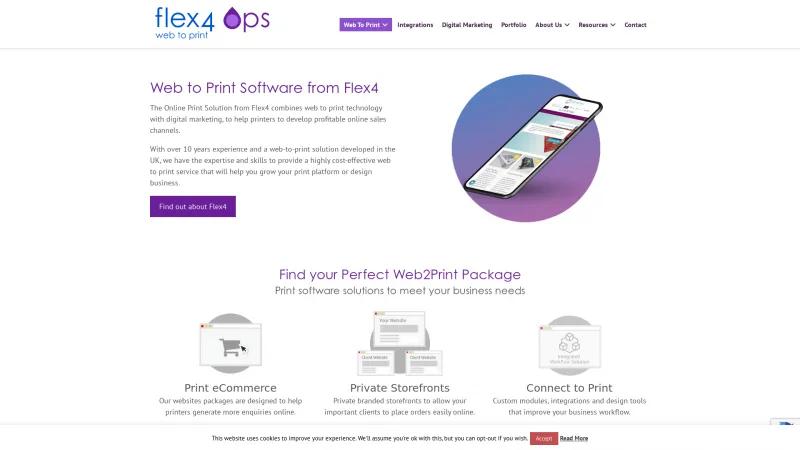 Homepage of Flex4 OPS